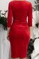 StarShinerS červená šaty typ tužky samet 5 - StarShinerS.cz