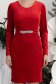 StarShinerS crven haljina ravno kratak baršun 6 - StarShinerS.hr