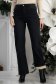 Blugi negri lungi evazati si vatuiti cu buzunare 4 - StarShinerS.ro