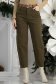 Khaki dámské džíny vysoký pas dlouhý džínovina 1 - StarShinerS.cz