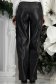 Crno ženske hlače širok izrađena od eko kože dug 5 - StarShinerS.hr