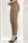 Bež ženske hlače izrađena od eko kože punog struka dug 5 - StarShinerS.hr