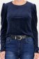 Bluza dama din catifea bleumarin umeri bufanti - StarShinerS 4 - StarShinerS.ro