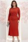 Rochie din lurex rosie midi tip creion cu aplicatii stralucitoare - StarShinerS 2 - StarShinerS.ro