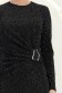 Rochie din lurex neagra midi tip creion cu aplicatii stralucitoare - StarShinerS 4 - StarShinerS.ro