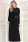 Rochie din lurex neagra midi tip creion cu aplicatii stralucitoare - StarShinerS 1 - StarShinerS.ro