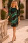 Rochie din stofa elastica scurta cu un croi drept si imprimeu digital abstract - StarShinerS 1 - StarShinerS.ro