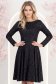 Rochie din catifea neagra pana la genunchi in clos cu decolteu rotunjit - StarShinerS 3 - StarShinerS.ro