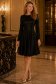 Rochie din catifea neagra pana la genunchi in clos cu decolteu rotunjit - StarShinerS 1 - StarShinerS.ro