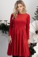 Rochie din catifea rosie scurta in clos cu sclipici - StarShinerS 1 - StarShinerS.ro