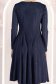 Rochie din catifea bleumarin pana la genunchi in clos cu decolteu rotunjit - StarShinerS 5 - StarShinerS.ro