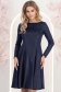 Rochie din catifea bleumarin pana la genunchi in clos cu decolteu rotunjit - StarShinerS 1 - StarShinerS.ro