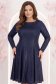 Rochie din catifea bleumarin pana la genunchi in clos cu decolteu rotunjit - StarShinerS 1 - StarShinerS.ro