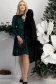 Rochie din catifea verde scurta in clos cu sclipici - StarShinerS 3 - StarShinerS.ro