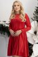 Rochie din catifea rosie scurta in clos cu sclipici - StarShinerS 2 - StarShinerS.ro