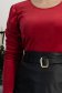 Bluza dama din catifea rosie cu un croi drept si umeri bufanti - StarShinerS 4 - StarShinerS.ro