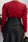 Bluza dama din catifea rosie cu un croi drept si umeri bufanti - StarShinerS 6 - StarShinerS.ro