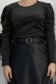 Bluza dama din catifea neagra cu un croi drept si umeri bufanti - StarShinerS 5 - StarShinerS.ro