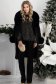 Bluza din catifea neagra cu insertii aurii cu un croi larg si guler tip esarfa  - StarShinerS 3 - StarShinerS.ro
