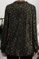 Bluza din catifea neagra cu insertii aurii cu un croi larg si guler tip esarfa  - StarShinerS 6 - StarShinerS.ro