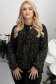 Bluza din catifea neagra cu insertii aurii cu un croi larg si guler tip esarfa 1 - StarShinerS.ro