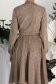 Rochie bej din catifea pana la genunchi in clos cu elastic in talie si cordon detasabil StarShinerS 6 - StarShinerS.ro