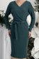StarShinerS zelená šaty přes koleno pletení typ tužky 5 - StarShinerS.cz