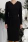 StarShinerS černá šaty přes koleno pletení typ tužky 5 - StarShinerS.cz