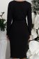 StarShinerS černá šaty přes koleno pletení typ tužky 6 - StarShinerS.cz