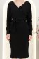 Rochie tricotata neagra midi tip creion decolteu petrecut - StarShinerS 5 - StarShinerS.ro