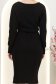 Rochie tricotata neagra midi tip creion decolteu petrecut - StarShinerS 6 - StarShinerS.ro