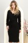 Rochie tricotata neagra midi tip creion decolteu petrecut - StarShinerS 1 - StarShinerS.ro