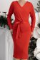 StarShinerS crven haljina midi pletenje vrsta olovke 5 - StarShinerS.hr
