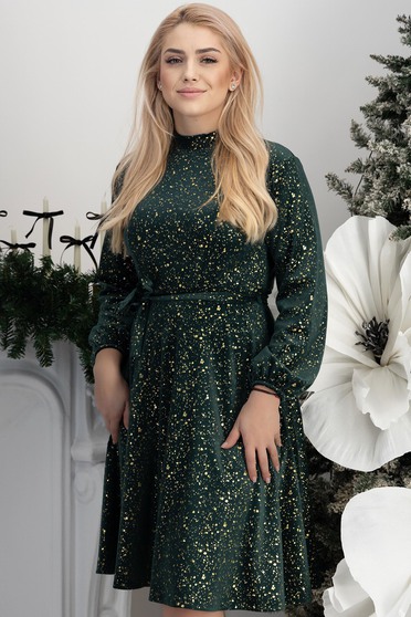 StarShinerS zelen haljina baršun clos s elastičnom u struku