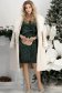 StarShinerS zelená šaty krátký typ tužky samet 3 - StarShinerS.cz