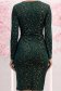 Rochie din catifea verde cu sclipici scurta tip creion cu decolteu petrecut - StarShinerS 5 - StarShinerS.ro