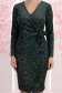 Rochie din catifea verde cu sclipici scurta tip creion cu decolteu petrecut - StarShinerS 4 - StarShinerS.ro