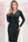 Rochie din catifea verde cu sclipici scurta tip creion cu decolteu petrecut - StarShinerS 1 - StarShinerS.ro