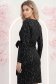 Rochie din catifea neagra cu sclipici argintiu scurta tip creion cu decolteu petrecut - StarShinerS 2 - StarShinerS.ro