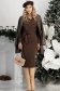 Rochie din modal maro midi tip creion cu decolteu petrecut - StarShinerS 3 - StarShinerS.ro
