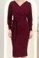 Rochie din modal zmeura midi tip creion decolteu petrecut - StarShinerS 5 - StarShinerS.ro