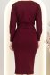 Rochie din modal zmeura midi tip creion decolteu petrecut - StarShinerS 6 - StarShinerS.ro