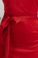 StarShinerS červená šaty typ tužky přes koleno samet 4 - StarShinerS.cz