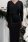 Rochie din catifea neagra midi tip creion cu decolteu petrecut - StarShinerS 4 - StarShinerS.ro
