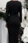 Rochie din catifea neagra midi tip creion cu decolteu petrecut - StarShinerS 5 - StarShinerS.ro