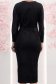 Rochie din catifea neagra midi tip creion cu decolteu petrecut - StarShinerS 5 - StarShinerS.ro