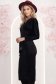 Rochie din catifea neagra midi tip creion cu decolteu petrecut - StarShinerS 2 - StarShinerS.ro