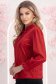 Bluza din catifea cu sclipici rosie cu un croi usor larg si volanase la maneca - StarShinerS 2 - StarShinerS.ro
