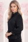 Bluza din catifea cu sclipici neagra cu un croi usor larg si volanase la maneca - StarShinerS 2 - StarShinerS.ro