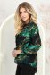 Bluza din satin verde cu croi larg si guler tip esarfa - StarShinerS 2 - StarShinerS.ro